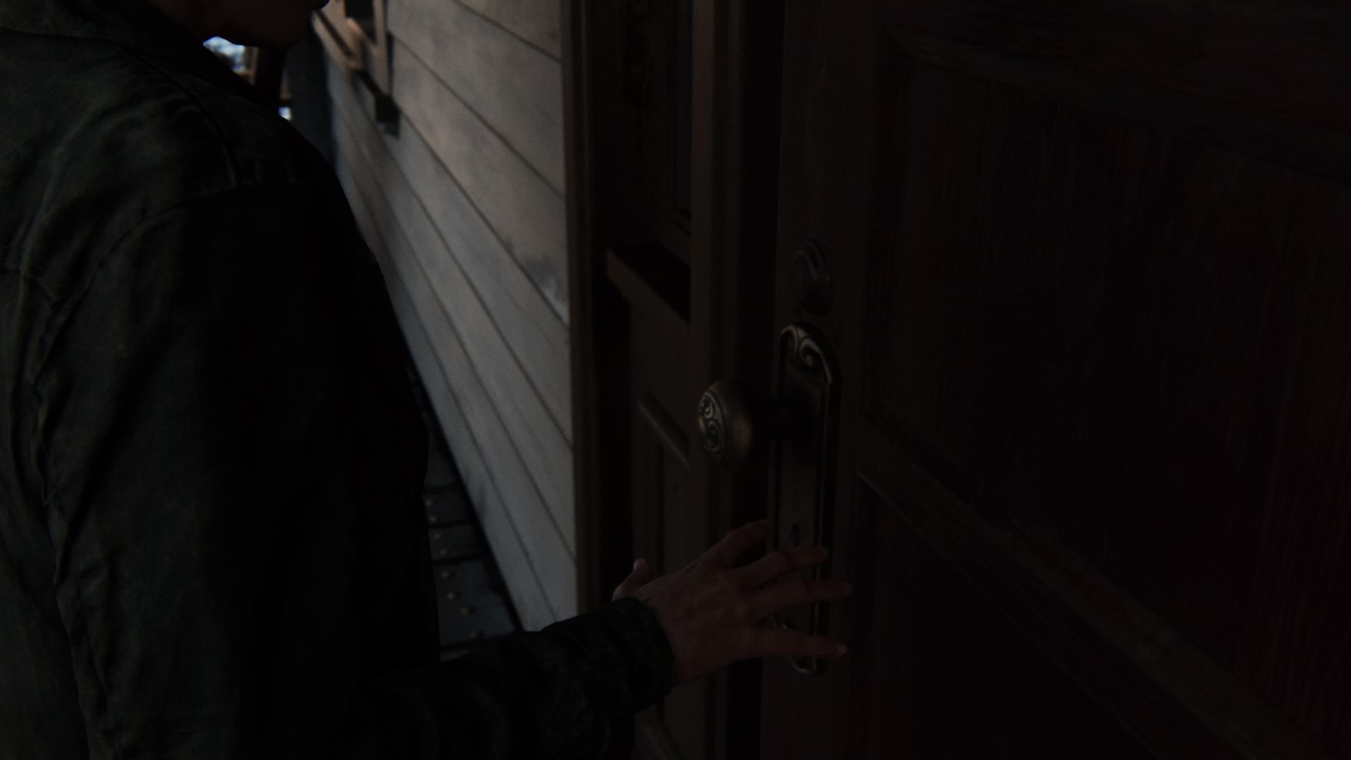 ... Und Ellie Zögert Die Tür Zu Seinem Haus Zu öffnen.