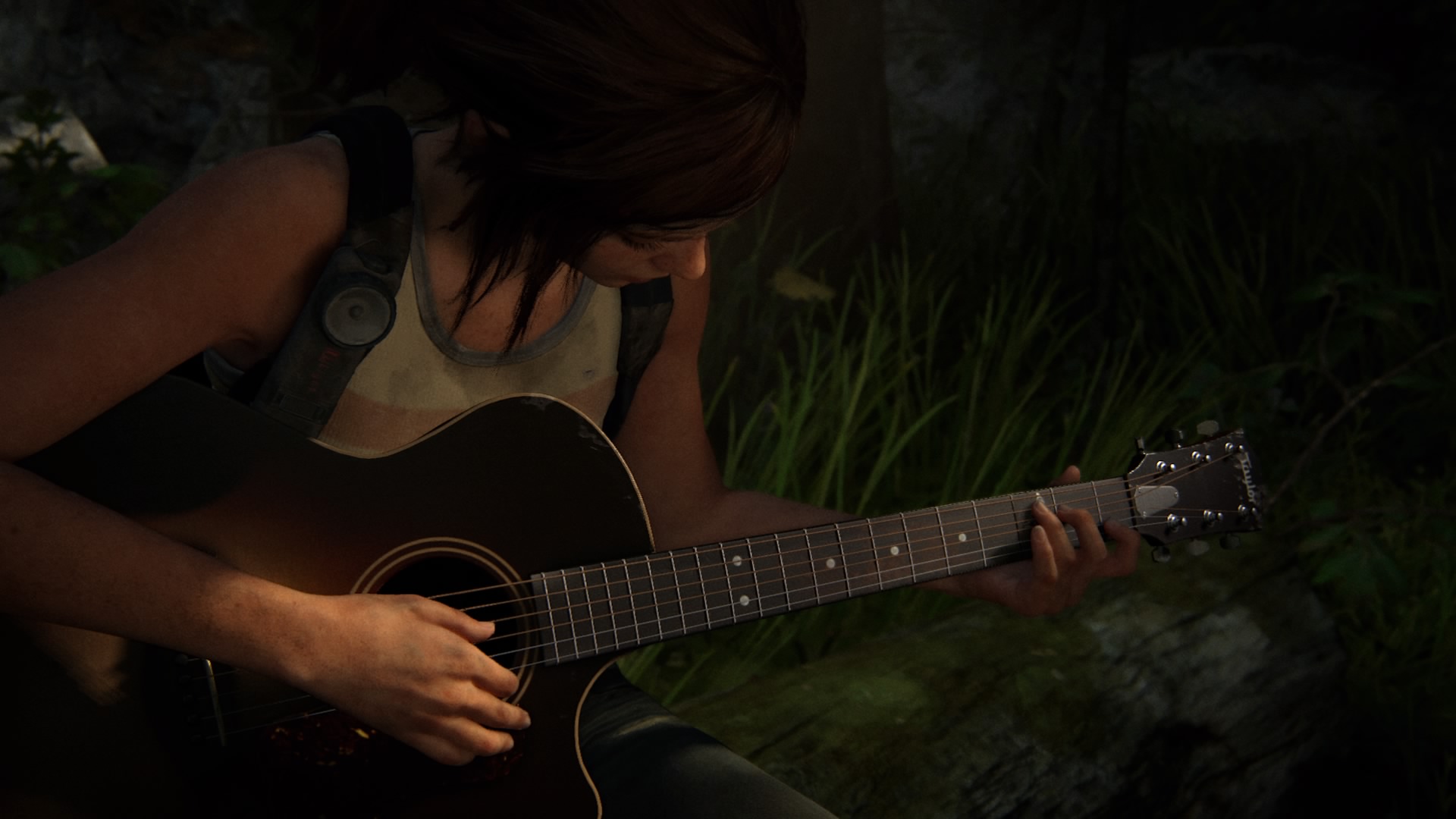 3 Jahre Vorher - Ellie Spielt Gitarre Bei Einem Waldausflug Mit Joel